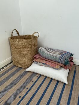 Extra Large Round Jute Storage Basket, 3 of 5