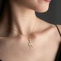Music Note Necklace With Name, thumbnail 4 of 7