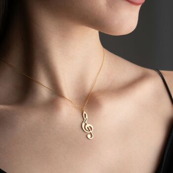 Music Note Necklace With Name, 4 of 7