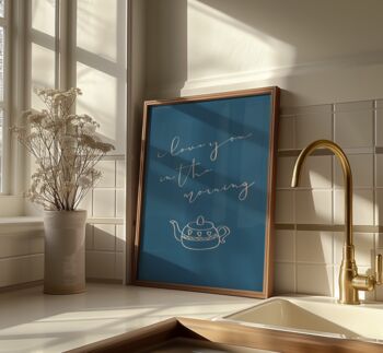 I Love You In The Morning Bedroom Wall Art Print Valentines Day Gift, 4 of 9