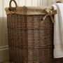 Wicker Storage Basket With Hessian Lining, thumbnail 2 of 3