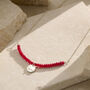 Personalised Red Semi Precious Beaded Necklace, thumbnail 5 of 7