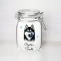 Personalised Huskey Kilner Style Dog Treat Jar B, thumbnail 2 of 2