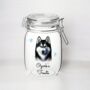 Personalised Husky Kilner Style Dog Treat Jar B, thumbnail 2 of 2