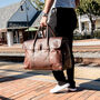 Personalised Leather Drake Strapped Weekender, thumbnail 1 of 12