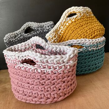 Crochet Storage Basket Pattern And Video Tutorial, 2 of 5