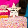 'Make A Wish' Gold Star Cake Topper, thumbnail 1 of 6