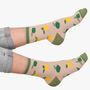 Women's Bamboo Socks Lemon And Lime, thumbnail 1 of 5