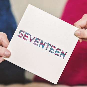 'Seventeen' Birthday Card, 2 of 3