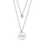 Personalised Layered Crystal Heart And Disc Necklace, thumbnail 8 of 10