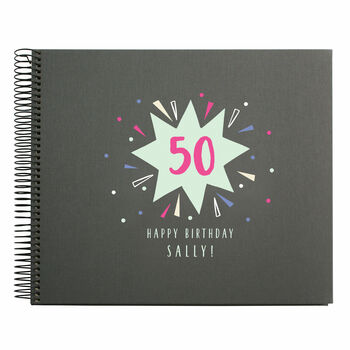 Personalised 50th Birthday Spiral Bound Book, 5 of 10