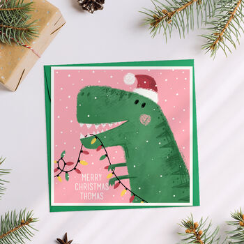 Tree Rex Christmas Card, 7 of 9