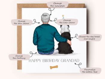 Perosnalised Dog Birthday Card Him, 2 of 7