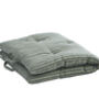 Moss Green And Charcoal Striped Cotton Chair Mattress, thumbnail 2 of 2