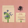 Floral Greetings Card With Borage Print And Seeds, thumbnail 2 of 6