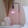 Glam Text Light Bulb And Table Lamp, thumbnail 1 of 4