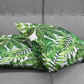 Cushion Cover With Multi Tropical Leaves, 4 of 7