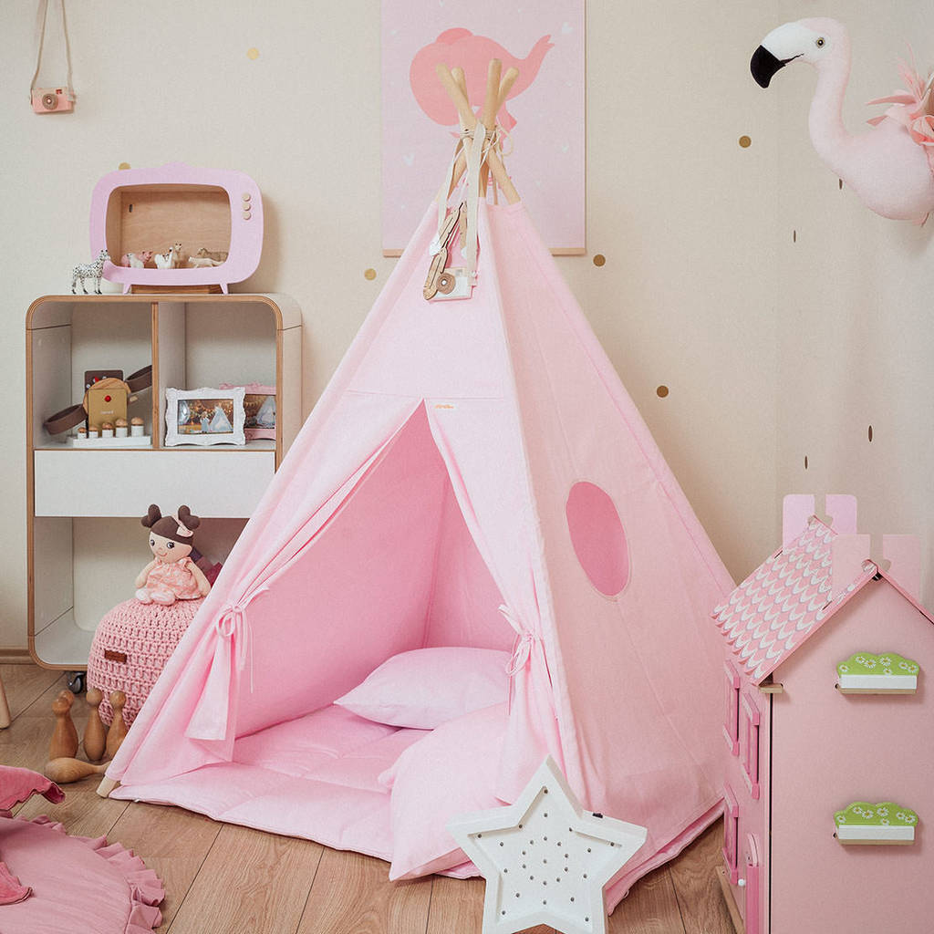 Kids Teepee Tent Set Pink By Grattify 