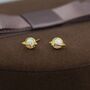 Opal Crystal Planet Stud Earrings Sterling Silver, thumbnail 4 of 11