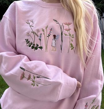 Enchanted Garden Elf Embroidered Sweatshirt, 2 of 7