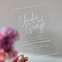 Clear Classic Acrylic Wedding Invitations, thumbnail 9 of 10