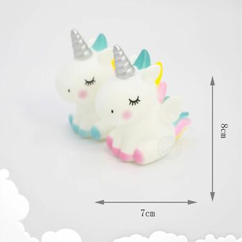 Rainbow And Unicorn Eight Piece Cake Topper Set, 5 of 8