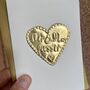 Handmade Personalised Gold Foil Mr And Mrs Wedding Card, thumbnail 4 of 4