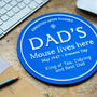 Personalised Blue Plaque Mouse Mat For Dad, thumbnail 4 of 5
