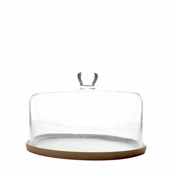 Bamboo Serving Plate With Glass Serving Dome, 3 of 3