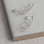 Sterling Silver Leaf Silhouette Studs, thumbnail 2 of 4