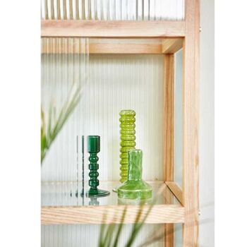 H Kliving The Emeralds Glass Candle Holder Lime, 4 of 4