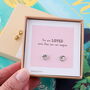 'You're Loved' Sterling Silver Knotted Heart Earrings, thumbnail 1 of 7