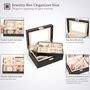 Jewellery Box Organiser Storage Case With Mirror, thumbnail 4 of 8