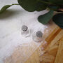 Contemporary Geometric Hexagon Eco Stud Earrings, thumbnail 3 of 6