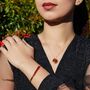 Green Onyx Gold Plated Silver Adjustable Gemstone Bangle Bracelet, thumbnail 8 of 9