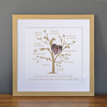 Personalised Golden Anniversary Photo Family Tree, 4 of 11