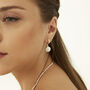 Treated Freshwater Cultured Baroque Pearl Hoop Earrings, thumbnail 1 of 5