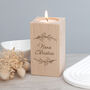 Personalised Wreath Wooden Tealight Holder, thumbnail 2 of 5