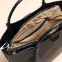 Black Vegan Leather Grab Handbag, thumbnail 6 of 6