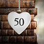 50th Birthday Heart Token Letterbox Gift, thumbnail 1 of 2