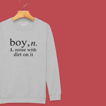 'Boy: Noise With Dirt' Definition Sweatshirt For Boys, 5 of 11