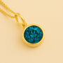 Personalised Gold Plated Sterling Silver December Topaz Birthstone Necklace, thumbnail 1 of 8