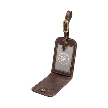 Personalised Mr And Mrs Leather Luggage Tags.'Ledro', 6 of 11