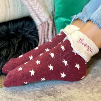 Personalised Super Soft Cosy Star Socks, 4 of 10