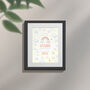 Personalised On The Day You Were Born Rainbow Framed Print, thumbnail 6 of 10