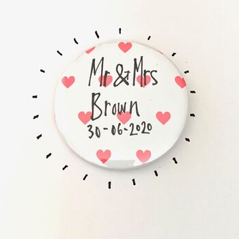 Personalised Couple Card With Badge Or Magnet, 4 of 5