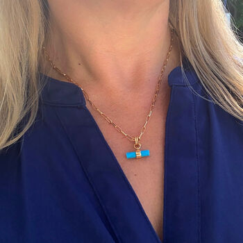 The T Bar Turquoise Necklace, 2 of 9