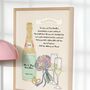 Personalised Champagne Wedding Mr And Mrs Print In A4 Or A3 Print, thumbnail 4 of 9