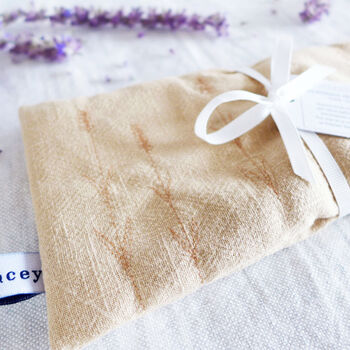 Embroidered Natural Lavender Eye Pillow, 2 of 6