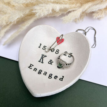 Black And Red Heart Shaped Engagement Dish, 3 of 5